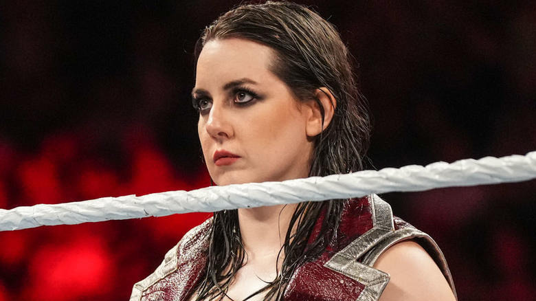 Nikki Cross stares blankly