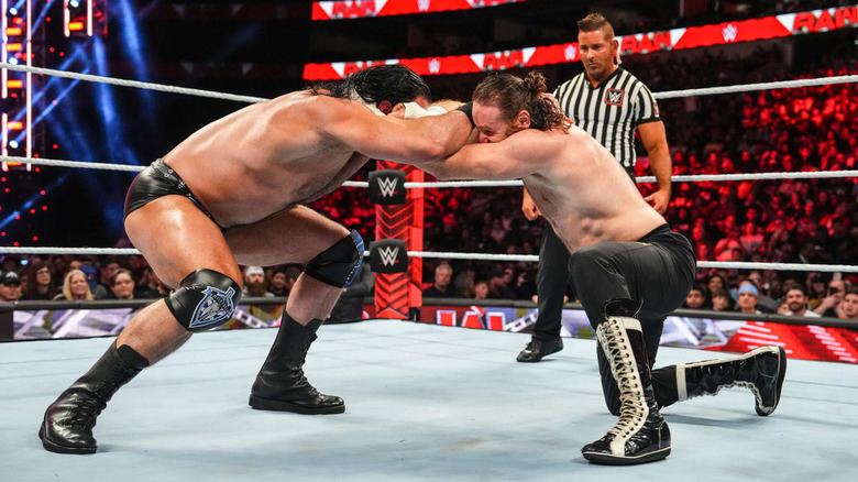 Drew McIntyre and Sami Zayn lock up