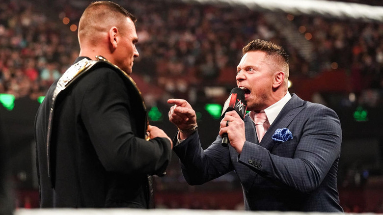 The Miz yelling at GUNTHER