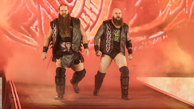 War Raiders walk down the ramp on "WWE Raw"