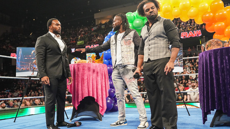 Kofi Kingston and Xavier Woods spurn Big E during New Day anniversary celebration on "WWE Raw."