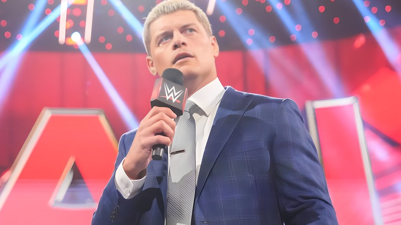 Cody Rhodes with microphone