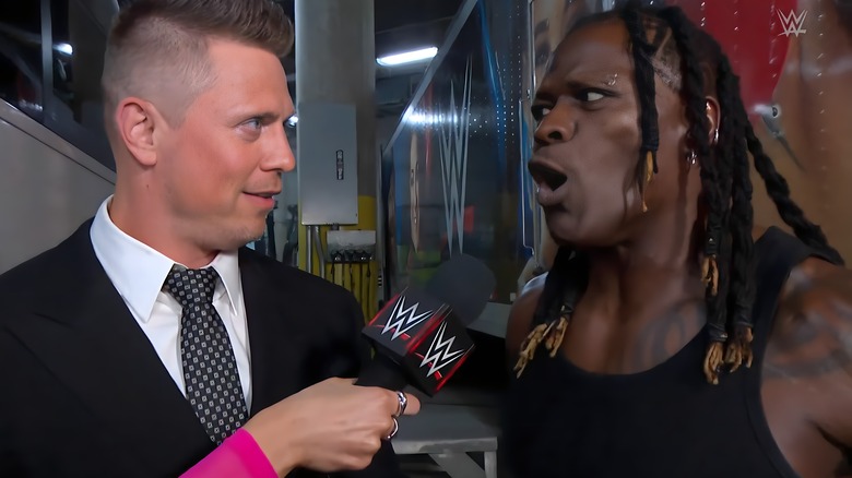 The Miz talking to R-Truth