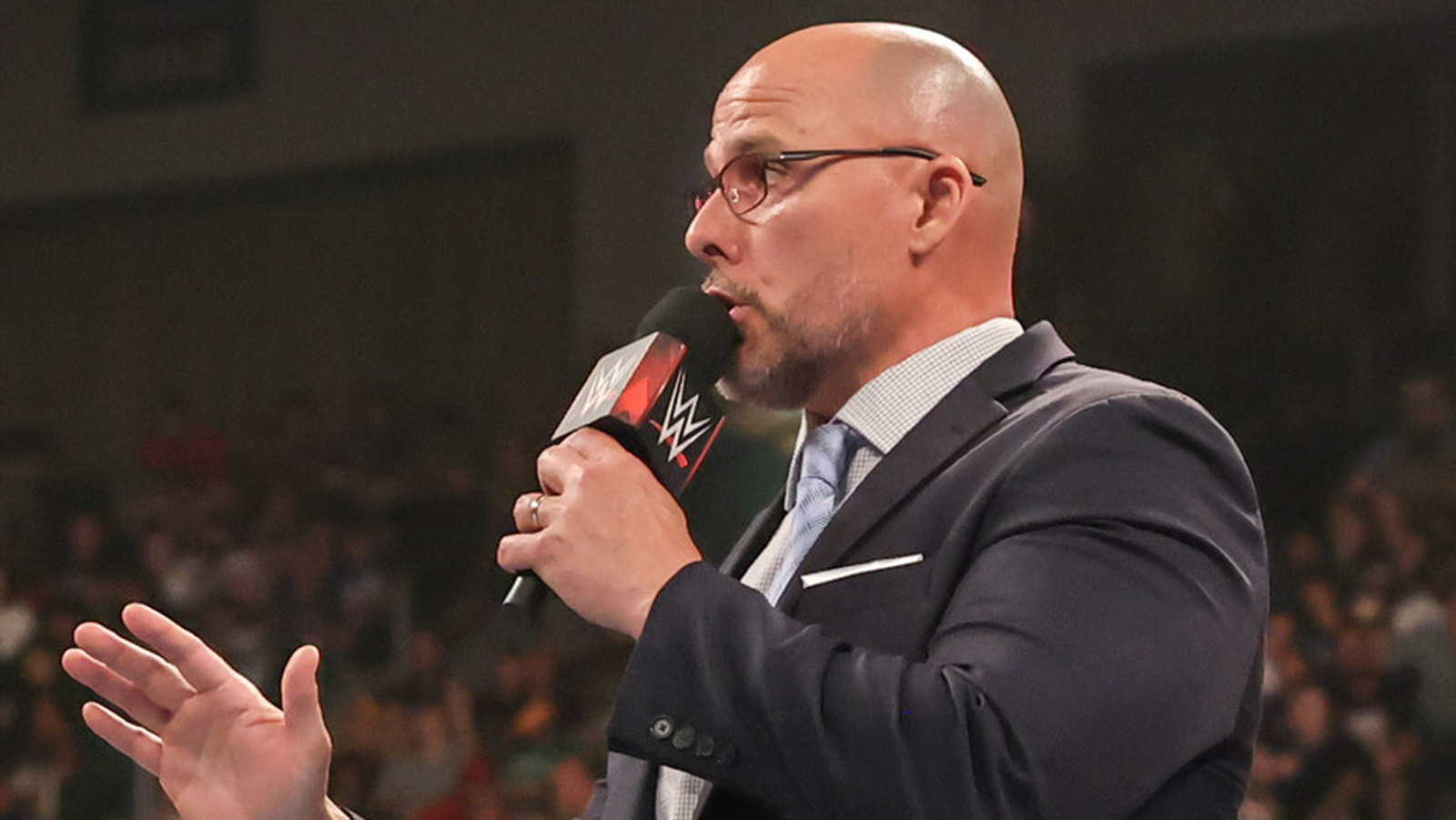 WWE Raw GM Adam Pearce Makes Two Matches While Walking Dog