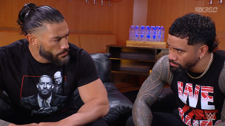 Reigns and Jey talking