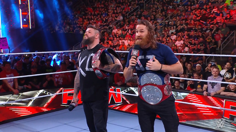 Owens and Zayn in the ring