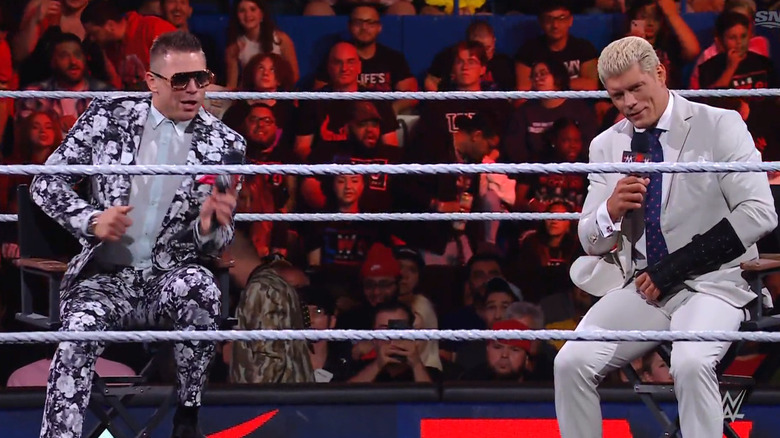 Miz and Rhodes in the ring