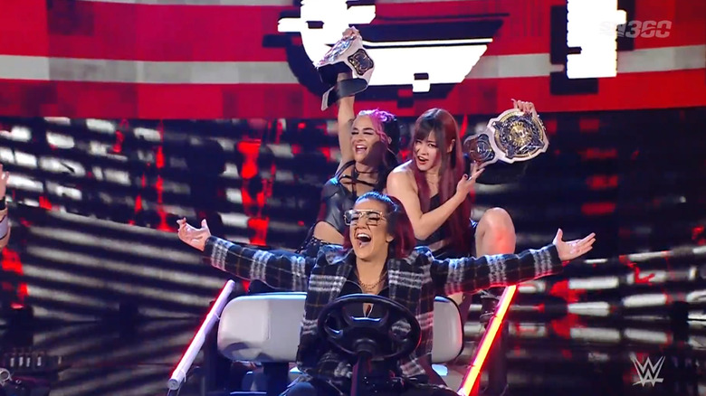 Bayley, Kai and SKY heading to the ring