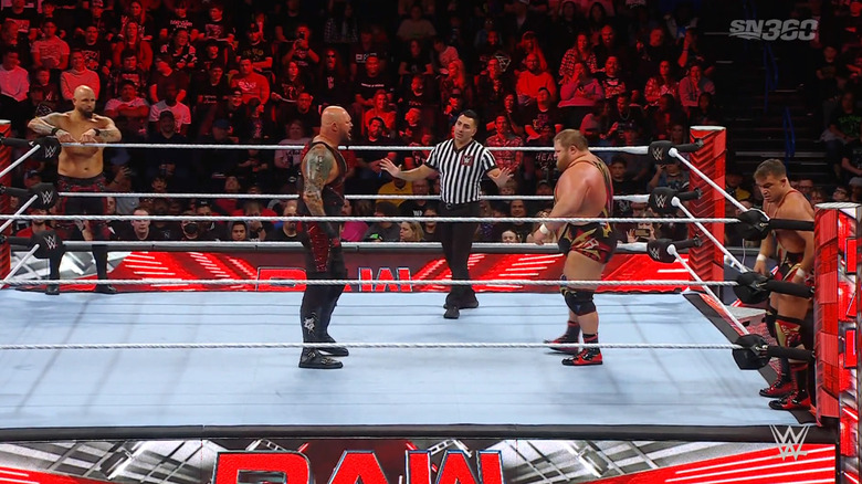 Gallows and Otis facing off in the ring