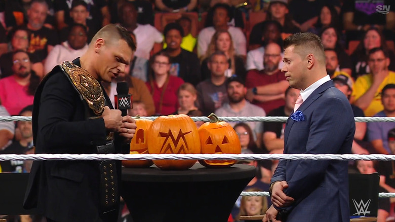 Miz and GUNTHER staring one another down