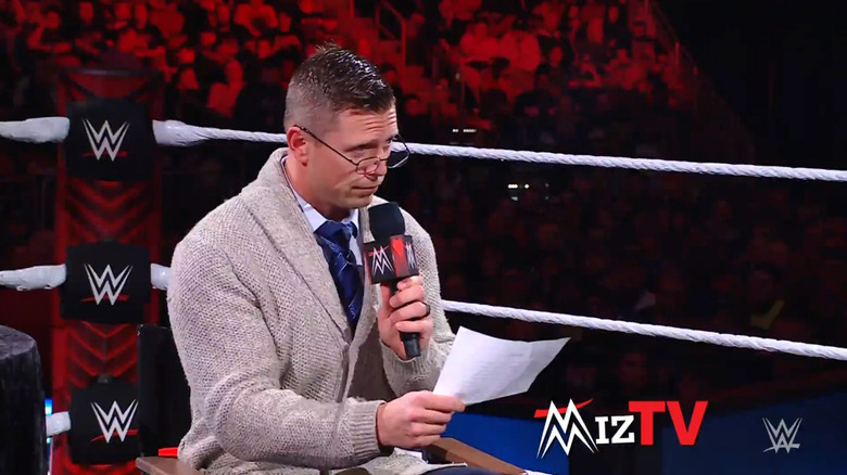 The Miz reading his statement