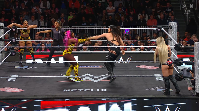 The four women in the ring