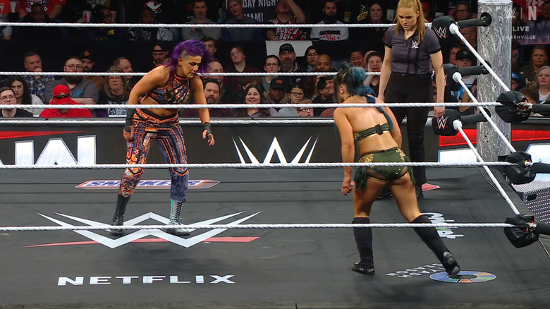 Bayley and Valkyria in the ring