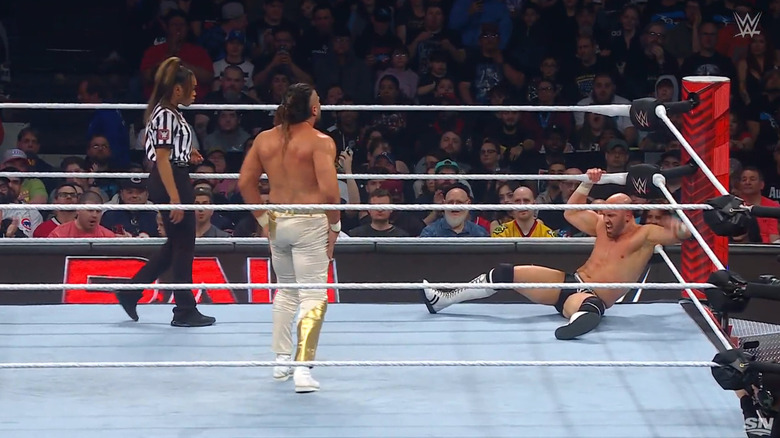 Andrade and Vinci in the ring