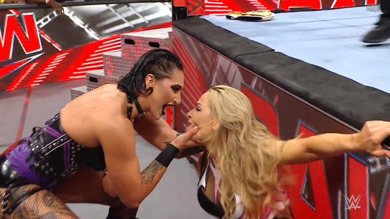 Ripley getting in Natalya's face