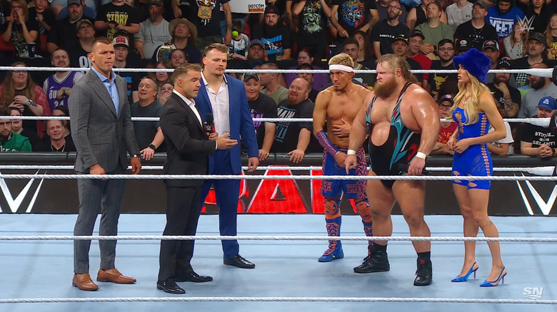 Alpha Academy, Gable, and The Creed Brothers in the ring