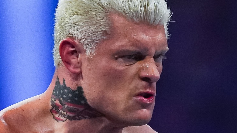 Cody Rhodes looking angry