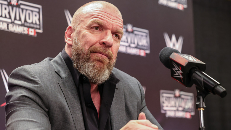 Paul "Triple H" Levesque at a press conference