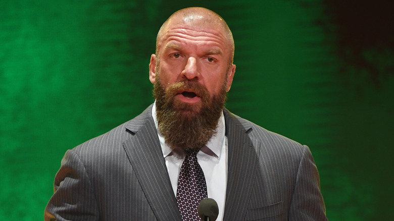 Triple H speaking