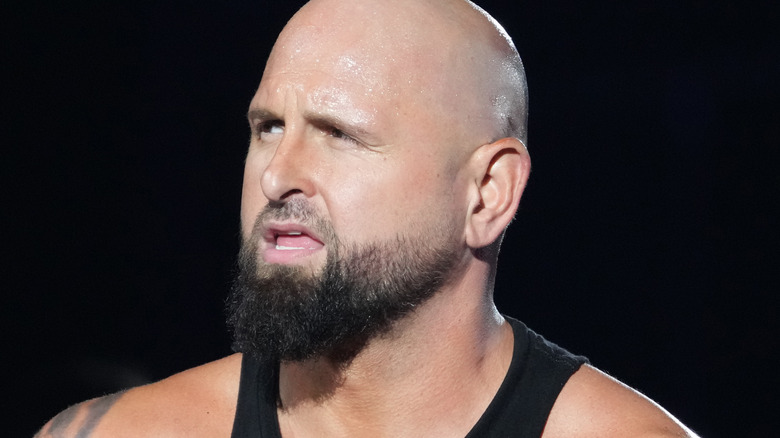 Karl Anderson looks at crowd