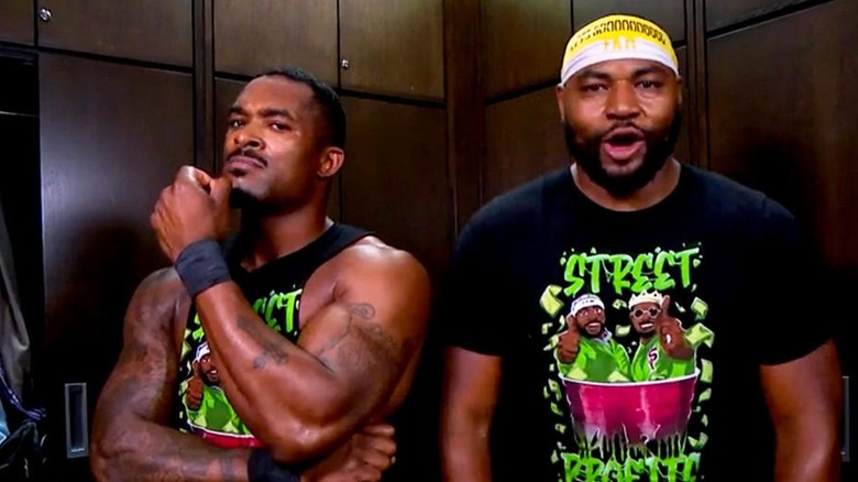 The Street Profits backstage 