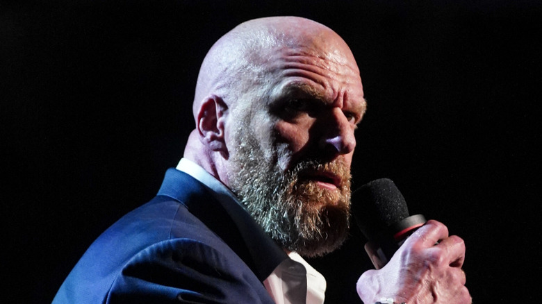 Triple H, annoyed he once again must appear on TV