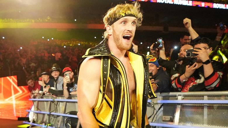 Logan Paul on the way to the ring