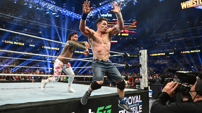 Jey Uso eliminates John Cena to win the 2025 Royal Rumble