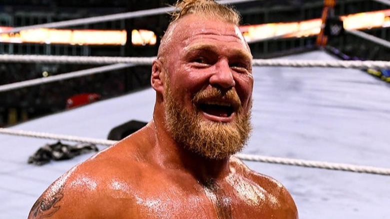 Brock Lesnar smiling 