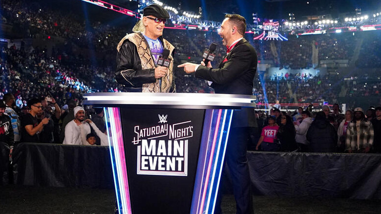 Jesse Ventura and Joe Tessitore hosting Saturday Night's Main Event