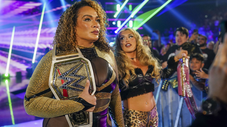 Nia Jax and Tiffany Stratton