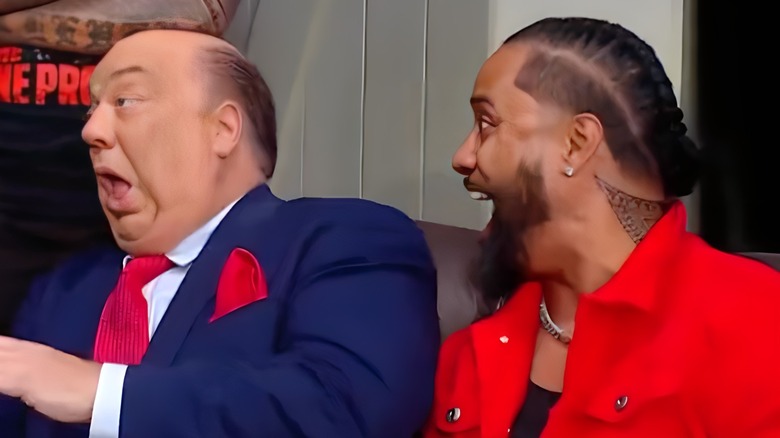 Jimmy Uso yells at Paul Heyman