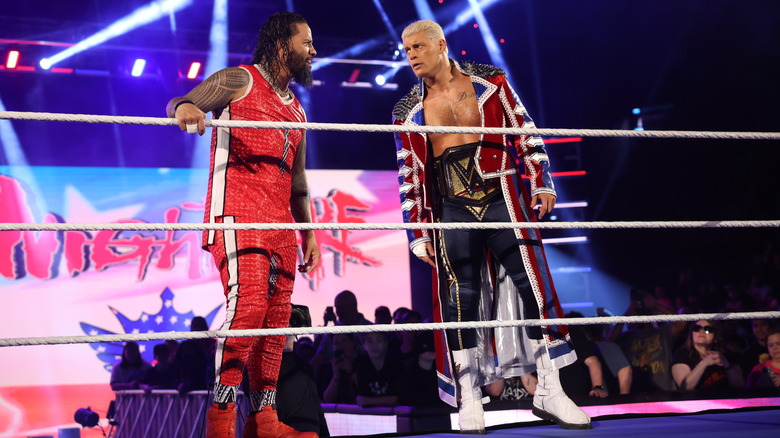 Jimmy Uso teaming up with Cody Rhodes on "WWE SmackDown."