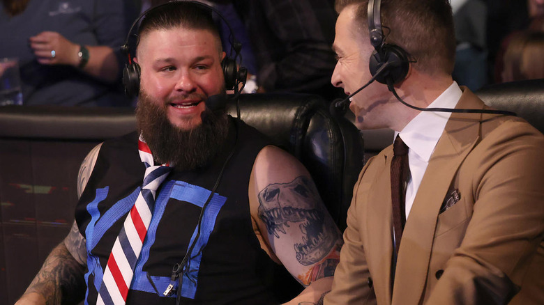 Kevin Owens joins Kevin Patrick on commentary