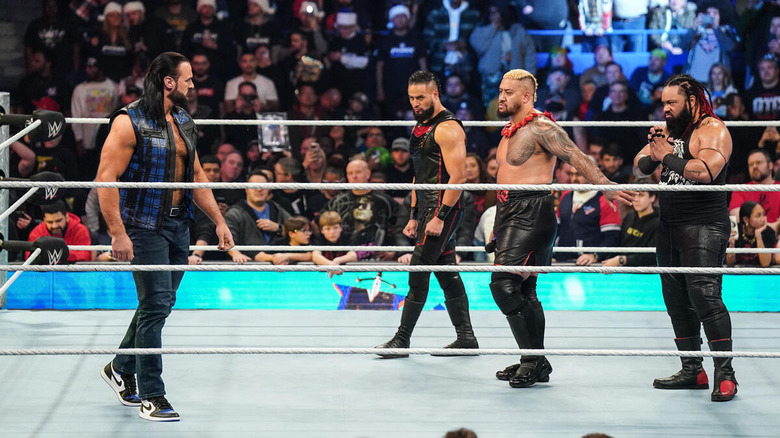 Drew McIntyre stares down Solo Sikoa and the New Bloodline on "WWE SmackDown."