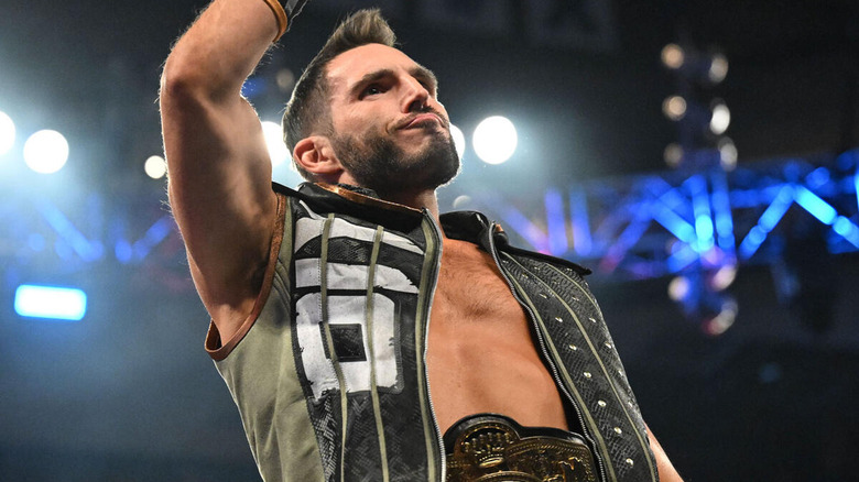 Johnny Gargano poses and makes a face on "WWE SmackDown."