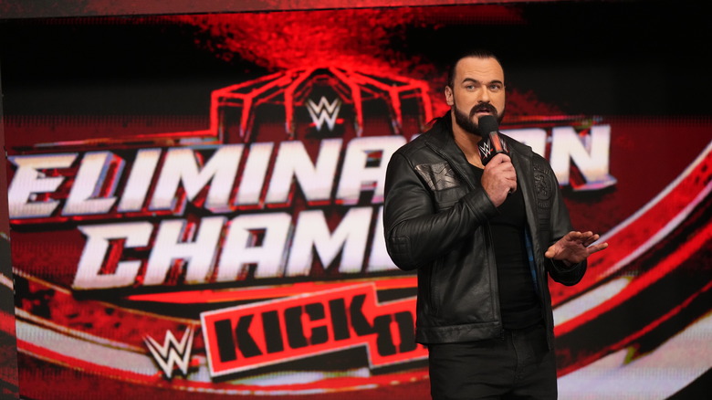 Drew McIntyre promoting Elimination Chamber