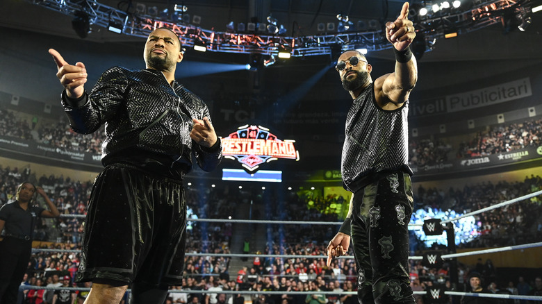 Street Profits in the ring in Barcelona