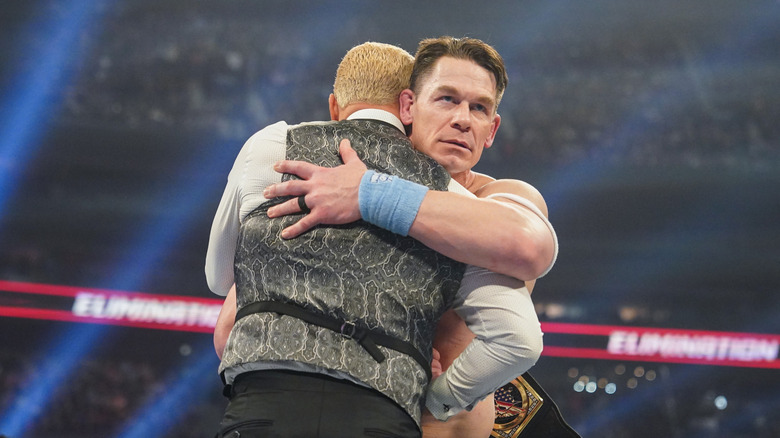 John Cena hugs Cody Rhodes