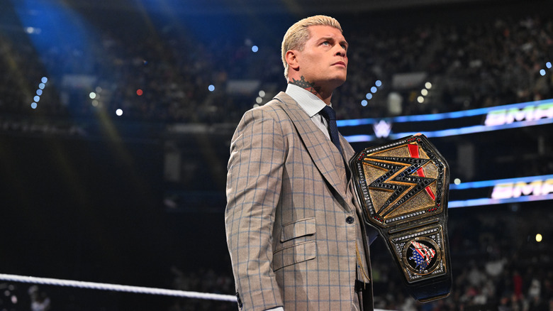 Cody Rhodes holding title belt