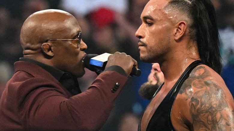 Bobby Lashley confronting Damian Priest