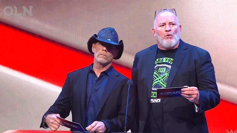 Michaels and Road Dogg in the ring