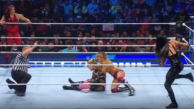 Aliyah and Natalya locking up