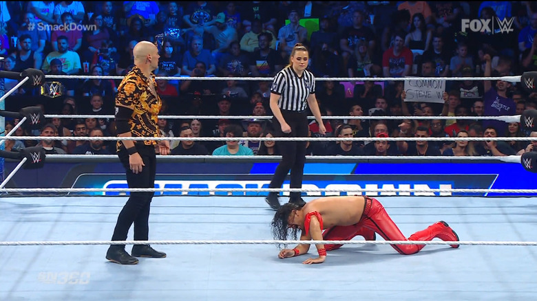 Nakamura and Corbin in the ring