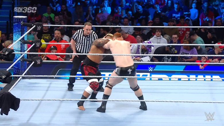 Sheamus and Sikoa locking up