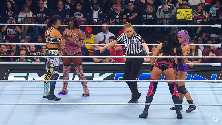 The four women in the ring