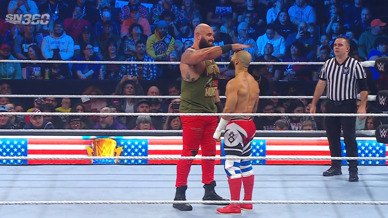 Strowman mocking Ricochet