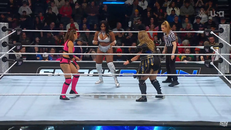 The three women in the ring