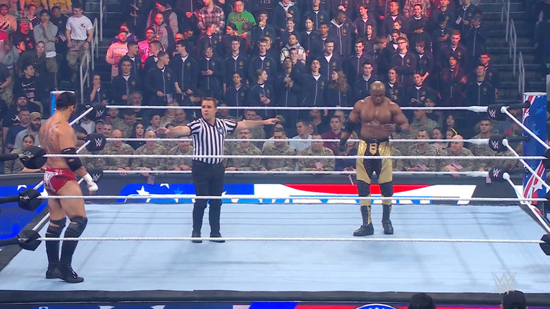 Lashley and Kross in the ring
