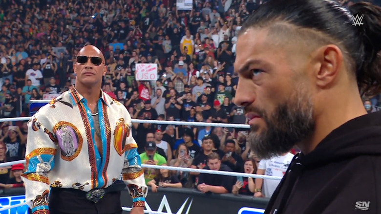 Reigns and The Rock in the ring